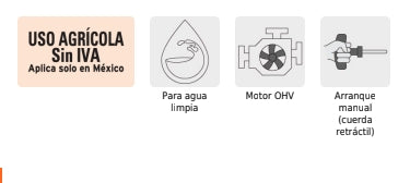 MOTOBOMBA AUTOCEBANTE 3' X 3' A GASOLINA 7 HP, TRUPER