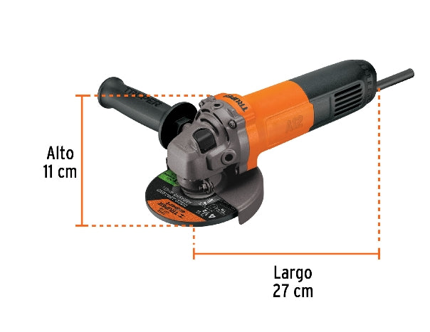 ESMERILADORA ANGULAR 4-1/2' 700 W, PROFESIONAL, TRUPER