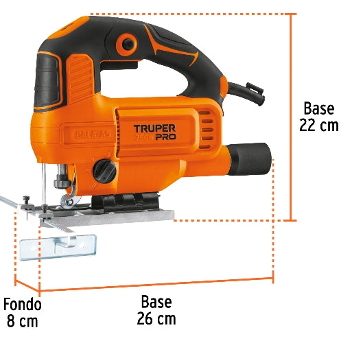 SIERRA CALADORA 750 W 5.9 A VELOCIDAD VARIABLE, PROFESIONAL