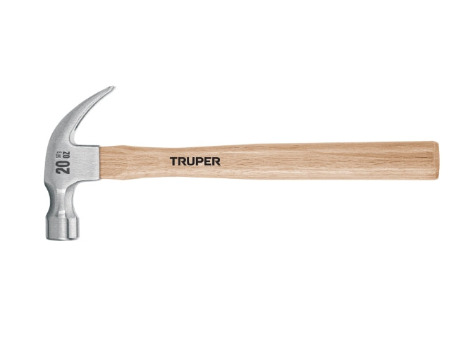 MARTILLO PULIDO 20 OZ UÑA CURVA, MANGO MADERA, TRUPER
