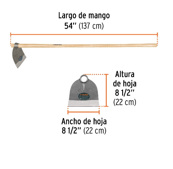 AZADÓN LANE NO.3, MANGO MADERA DE 54"