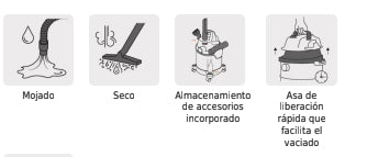 ASPIRADORA DE SÓLIDOS Y LÍQUIDOS DE 5 GAL EN ACERO INOX