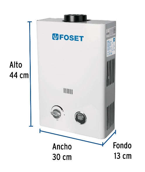 CALENTADOR DE PASO INSTANTÁNEO 6 L 1 SERVICIO GAS L.P.