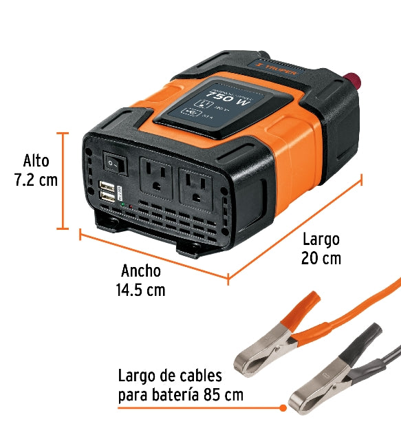 INVERSOR DE CORRIENTE DE 750 W, TRUPER