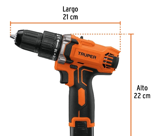ROTOMARTILLO COMPACTO INALÁMBRICO 3/8', 12 V, TRUPER