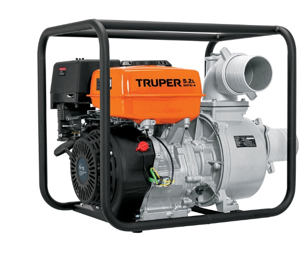 MOTOBOMBA AUTOCEBANTE 4' X 4' A GASOLINA 9 HP, TRUPER