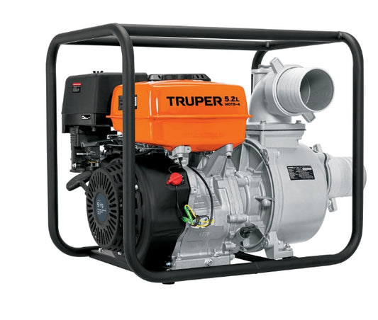 MOTOBOMBA AUTOCEBANTE 4' X 4' A GASOLINA 9 HP, TRUPER