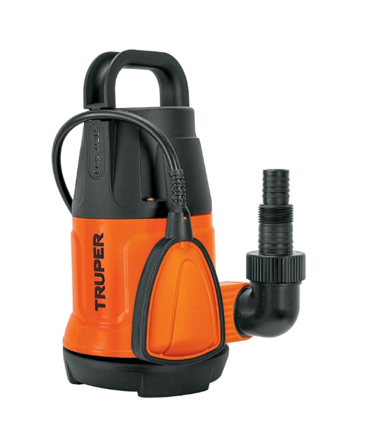 BOMBA SUMERGIBLE PLASTICA PARA AGUA LIMPIA 1/2 HP, TRUPER
