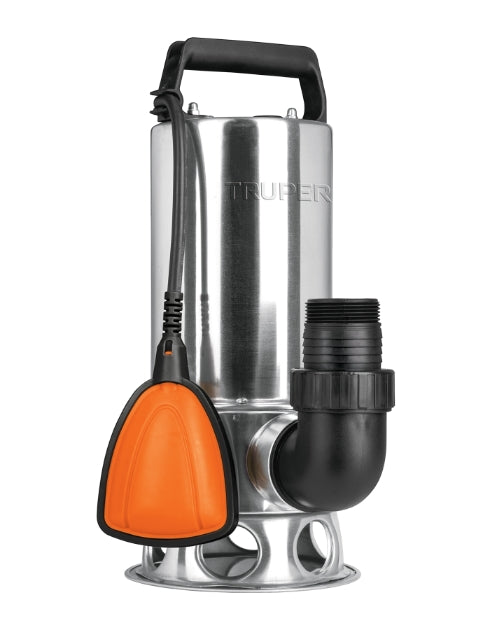 BOMBA SUMERGIBLE METÁLICA PARA AGUA SUCIA 1-1/2 HP, TRUPER