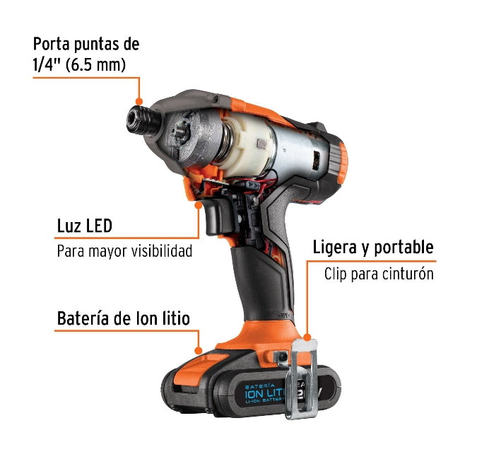 ROTOMARTILLO/DESTORNILLADOR DE IMPACTO INALÁMBRICO 20V