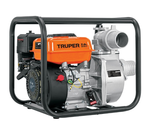 MOTOBOMBA AUTOCEBANTE 3' X 3' A GASOLINA 7 HP, TRUPER