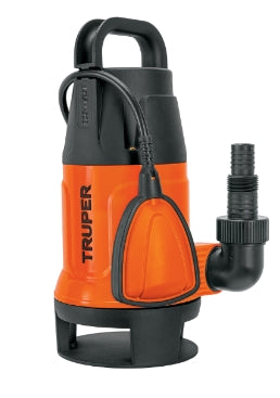 BOMBA SUMERGIBLE PLÁSTICA PARA AGUA SUCIA 1-1/2 HP, TRUPER