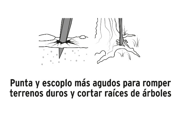 BARRETA PARA TIERRA DURA 1'X150 CM, ESCOPLO 67 MM, TRUPER