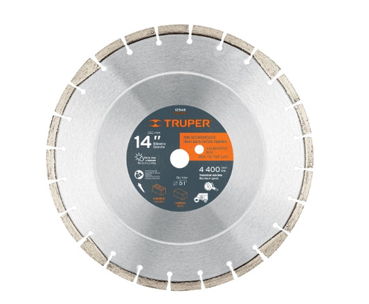 DISCO DE DIAMANTE DE 14' X 2.8 MM CORTE LADRILLO Y CONCRETO