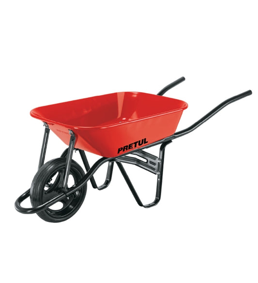 CARRETILLA 3.5FT3 ROJA LL/SÓLIDA, PRETUL