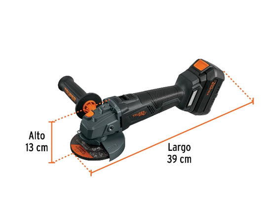 ESMERILADORA 4-1/2"" 20V INALÁMBRICA"