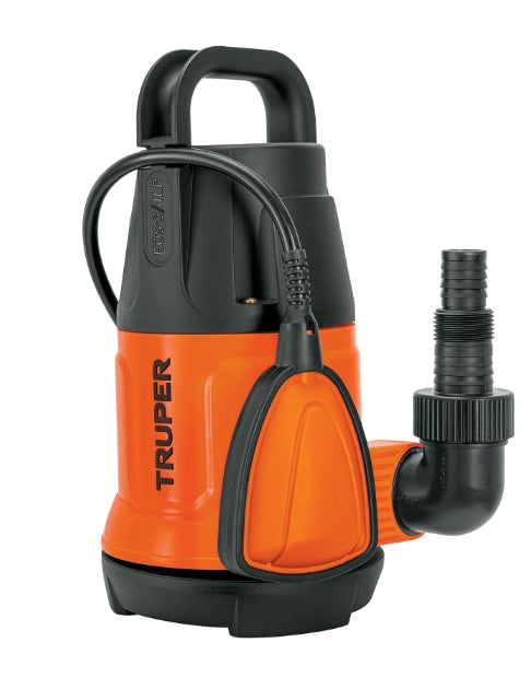 BOMBA SUMERGIBLE PLÁSTICA PARA AGUA LIMPIA 3/4 HP, TRUPER